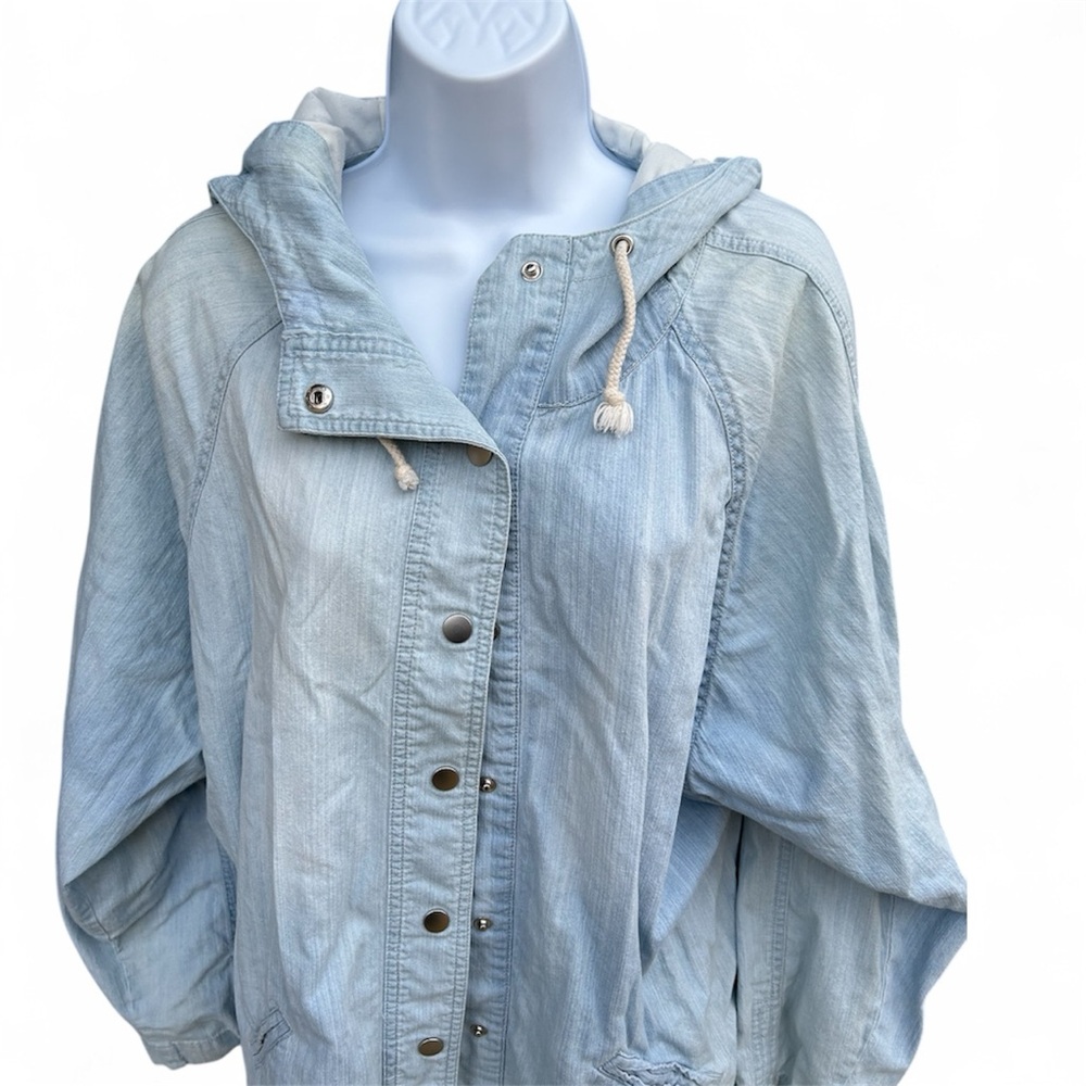Forever 21 denim hooded shirt